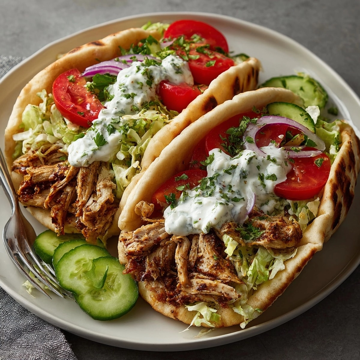 Homemade Mediterranean Chicken Shawarma Wraps recipe: Juicy marinated chicken, a vibrant, flavorful dinner.