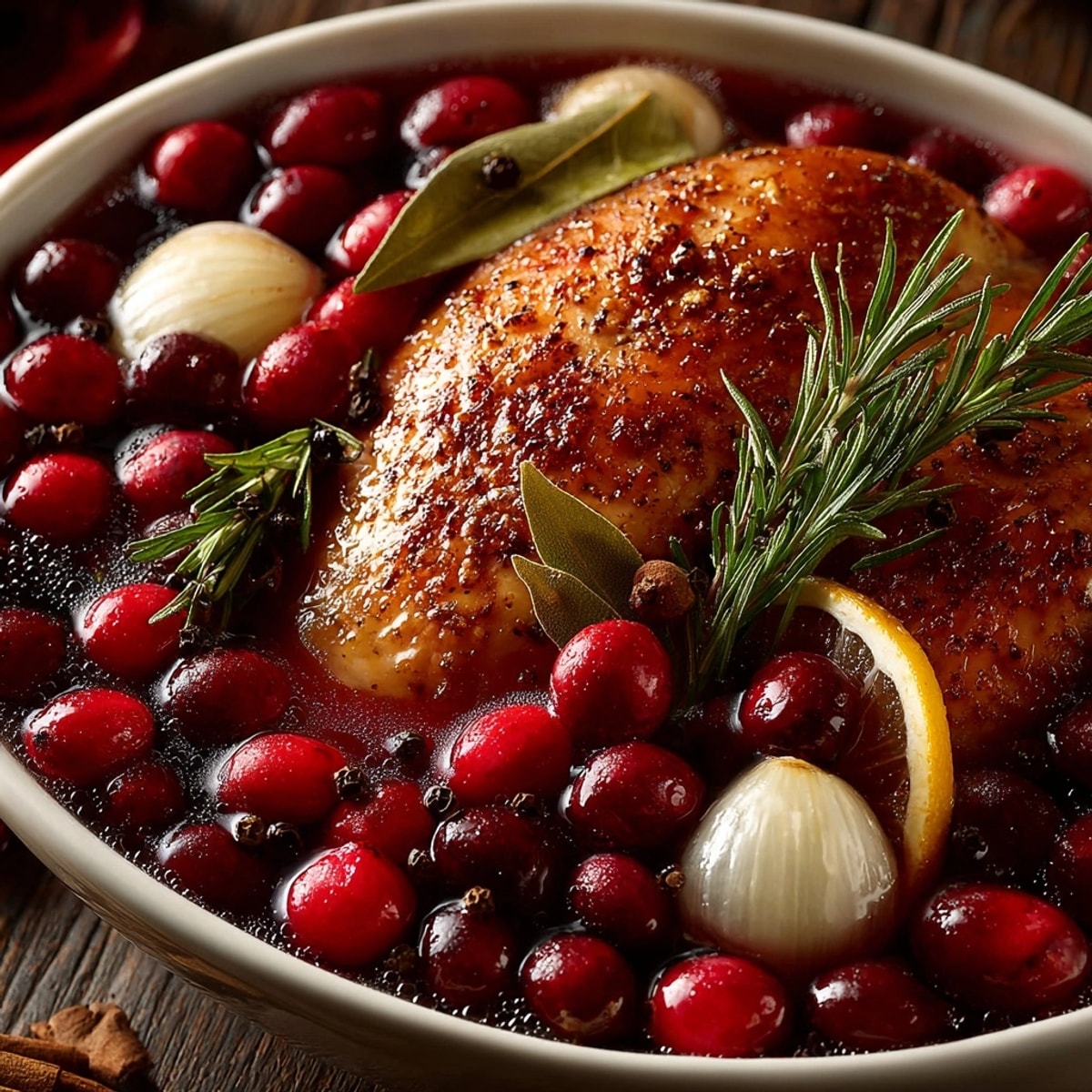 Brining turkey with citrus, herbs, and berries; follow this Cranberry Orange Turkey Brine recipe!