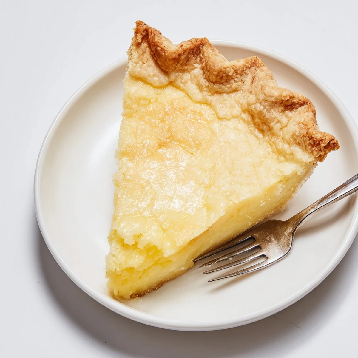 Deliciously nostalgic water pie with a golden crust, perfect for a cozy dessert.  