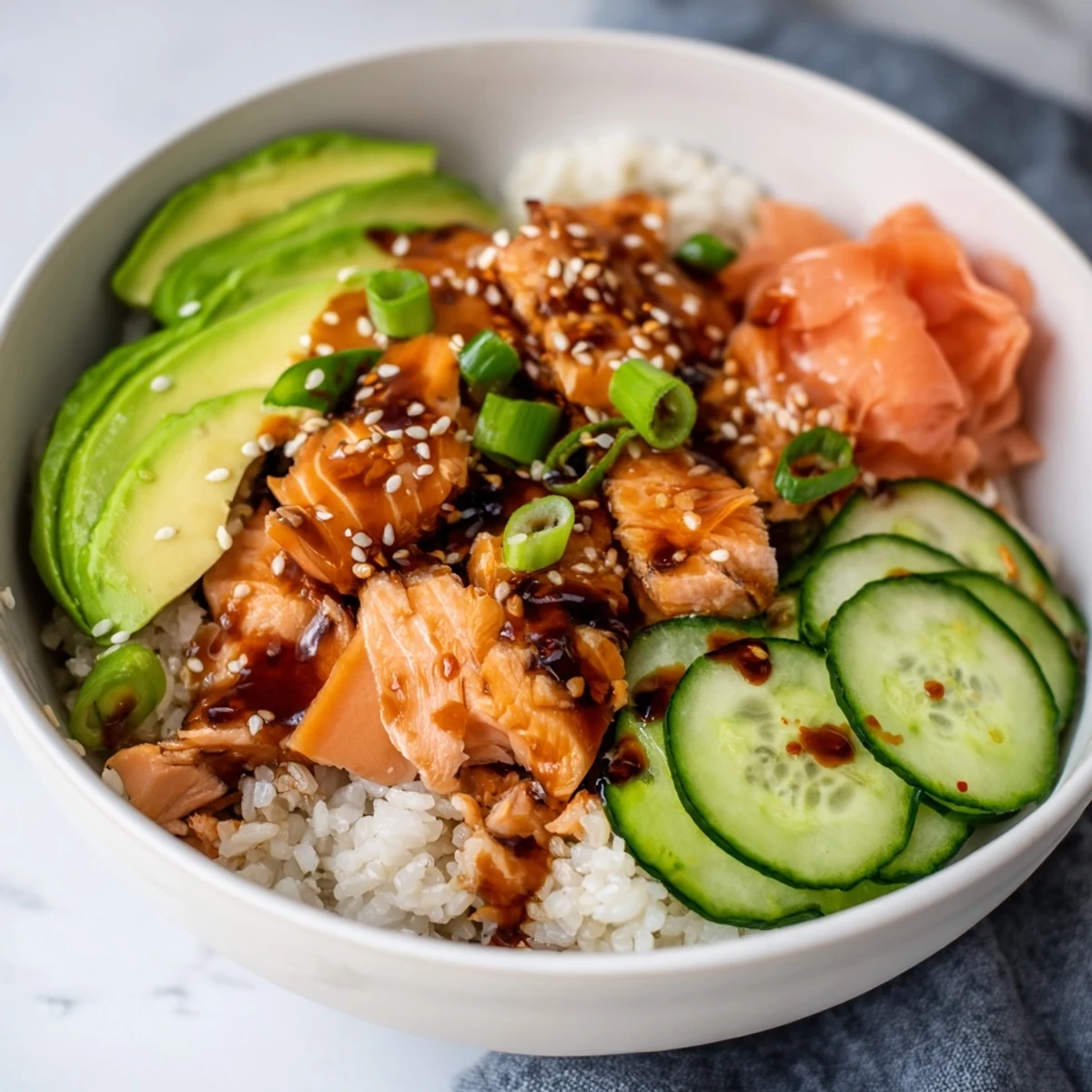 Leftover Salmon Rice Bowl