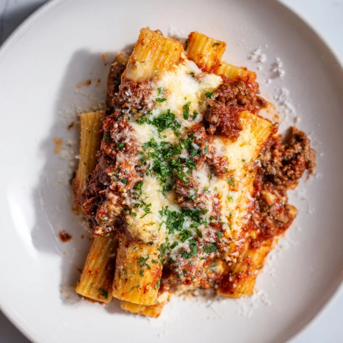 Baked Ziti with Meat Sauce