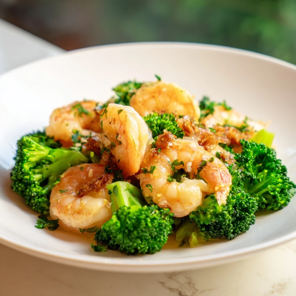 Delicious, glistening Lemon Butter Shrimp & Broccoli bathed in a bright lemon-garlic sauce, perfect for a quick dinner.