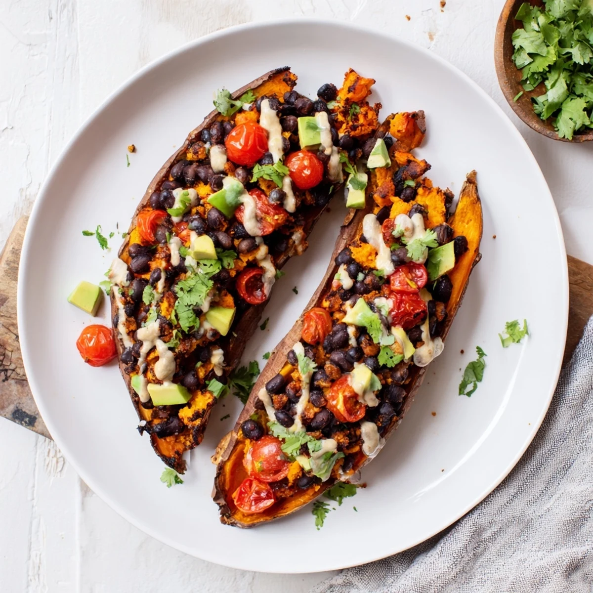 Loaded Baked Sweet Potatoes