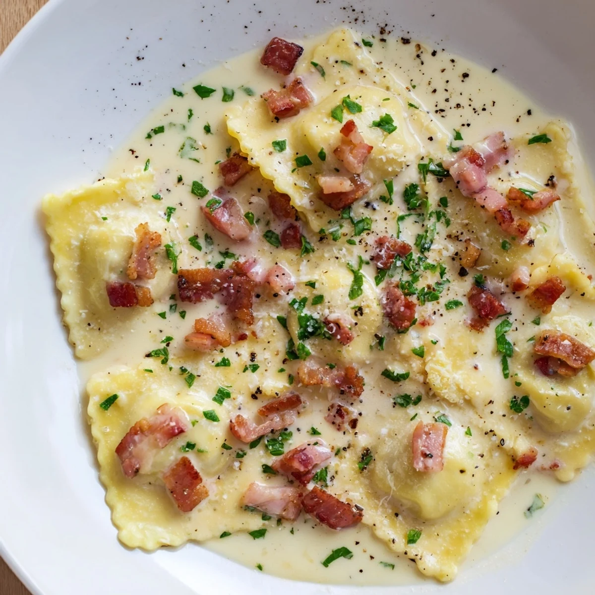 Olive Garden Ravioli Carbonara