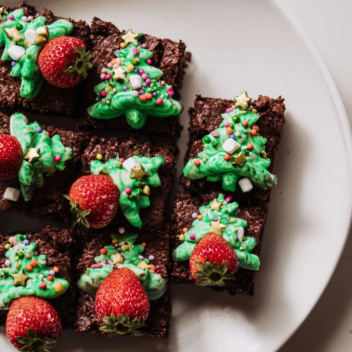Imagine these delicious Express Christmas Tree Brownie Hats: chocolatey brownie "trees" ready for your holiday party.