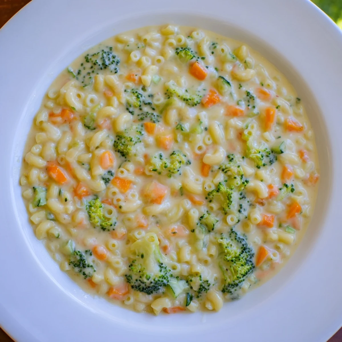 Steaming bowl of One-Pot Broccoli Cheddar Ditalini Soup, topped with extra cheddar, evokes warm comfort.