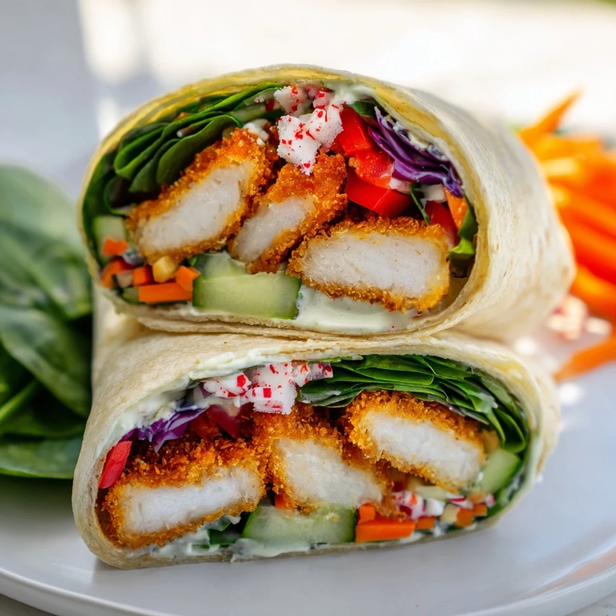 Candy Cane Crunch Chicken Wrap