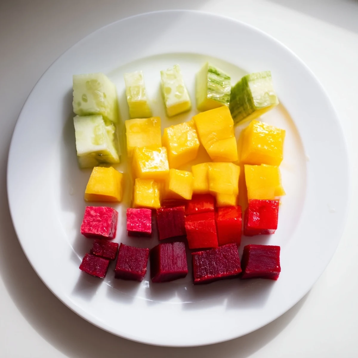 Minimalist Cubed Vegetable Salad