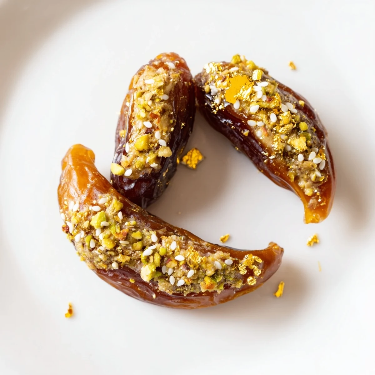 Elegant Lunar and Star Date Platter, glistening with honey, showcasing star and moon-shaped dates.