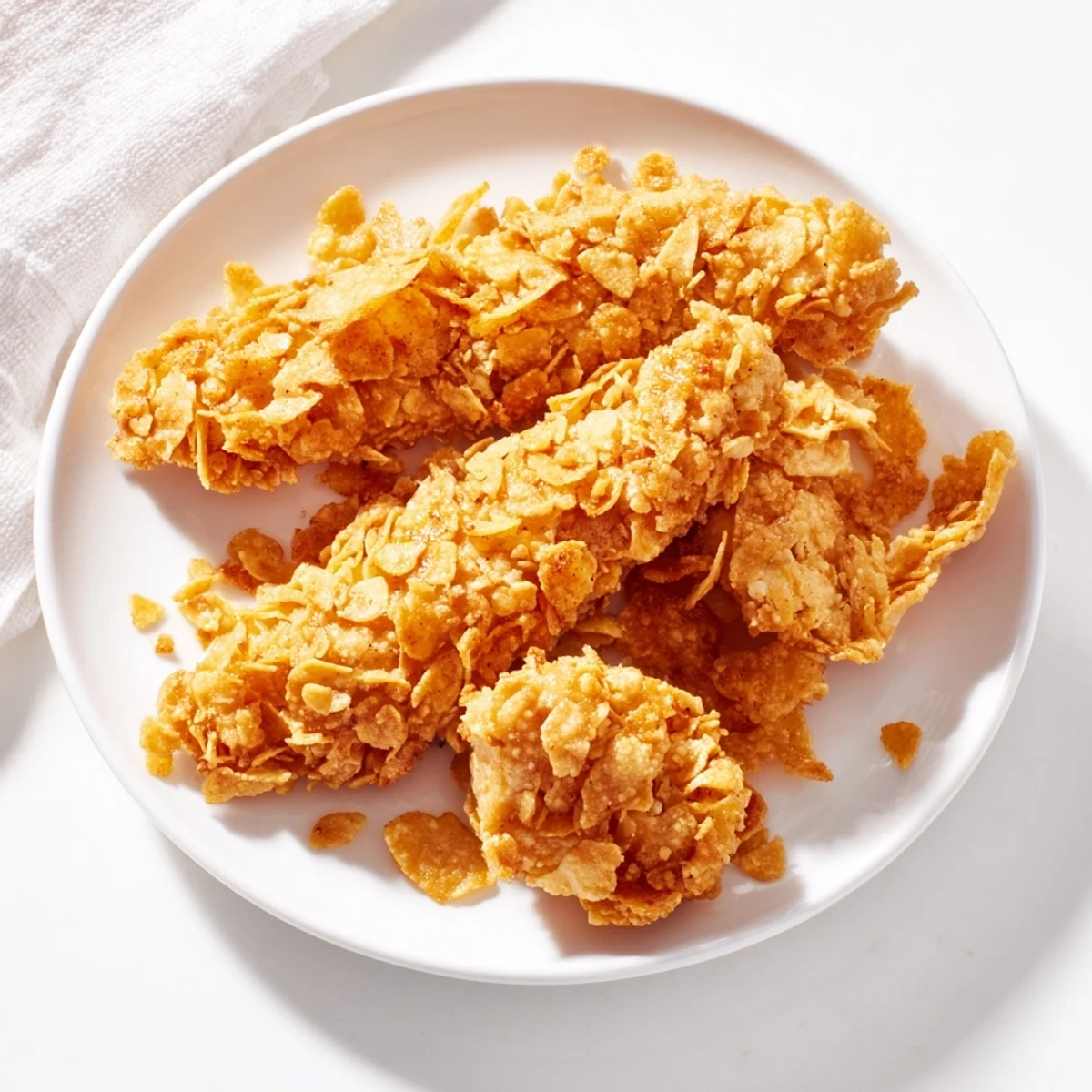 Air-fried Crispy Onion Chip Chicken Tenders, crunchy and savory, perfect for a quick and easy dinner.