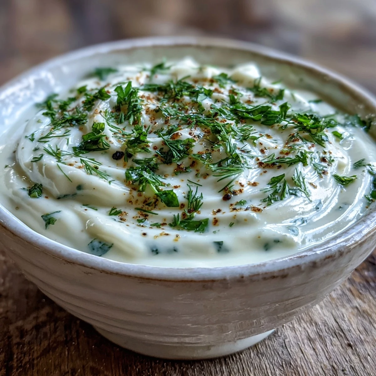 A warm bowl of Creamy Celery and Herb Soup garnished with fresh herbs, steam rising, perfect with crusty bread for dipping.