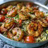 Creamy lemon butter shrimp and orzo skillet with tender orzo, sautéed vegetables, and bright citrus flavors for a quick dinner.
