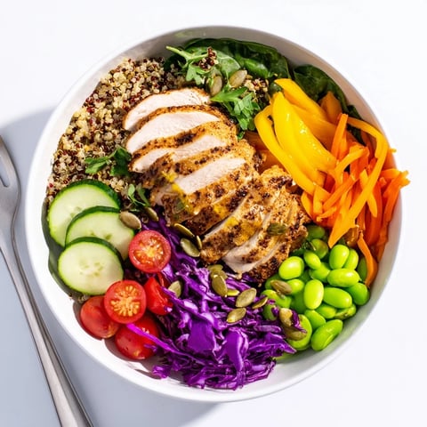Vibrant Healthy Meal-Prep Bowls featuring colorful vegetables and grains for nutritious dining.  
