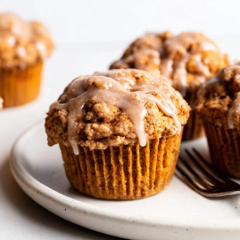 Pumpkin Muffins Smoked Maple Glaze