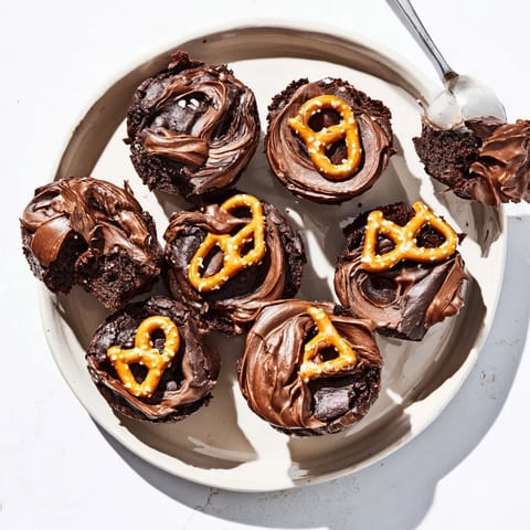 Nutella Pretzel Brownie Bites
