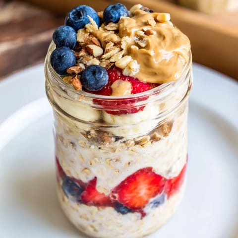 Overnight Oats Fruit Peanut