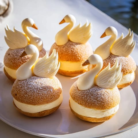 Elegant Swan Mini Pastries