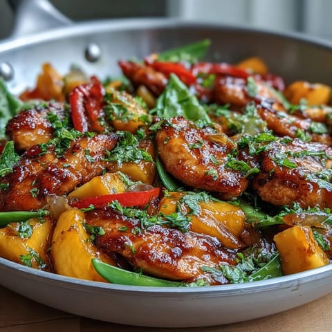 Mango Turmeric Chicken Stir-Fry