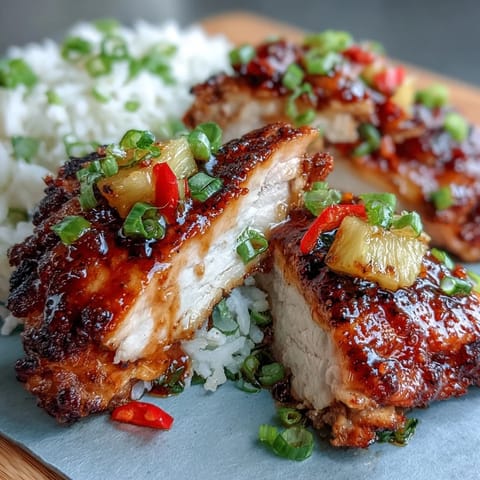 Savory Pineapple Chicken and Rice Foil Packets bursting with tropical flavors, tender veggies, and fluffy rice, grilled to perfection.  