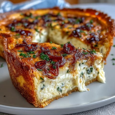 Spring Brunch Quiche with Leeks and Gruyere: golden, cheesy quiche with tender leeks and fresh herbs, baked in a flaky crust.