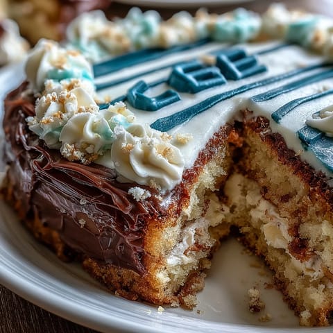 Graduation Sports Jersey Cake with fondant details and edible number decoration on a festive celebration table.  