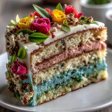 Pastel Ombre Spring Cake Floral