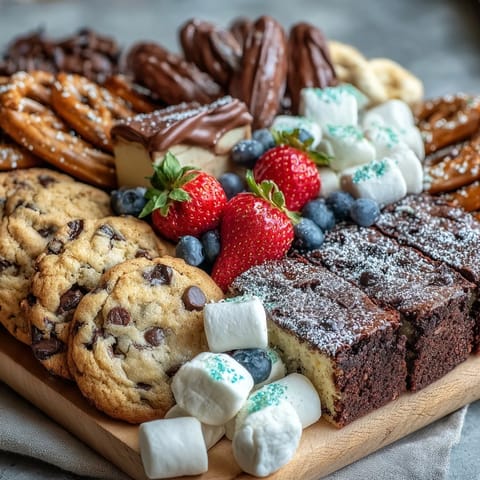 Festive grad party dessert board with cake slices, cookies, and brownie bites, perfect for sharing and celebrating.