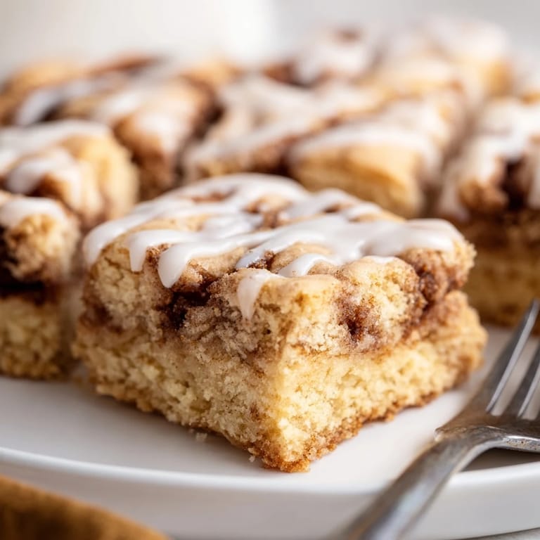 Chewy cinnamon roll cookie bars, drizzled with vanilla glaze, great for sharing.  