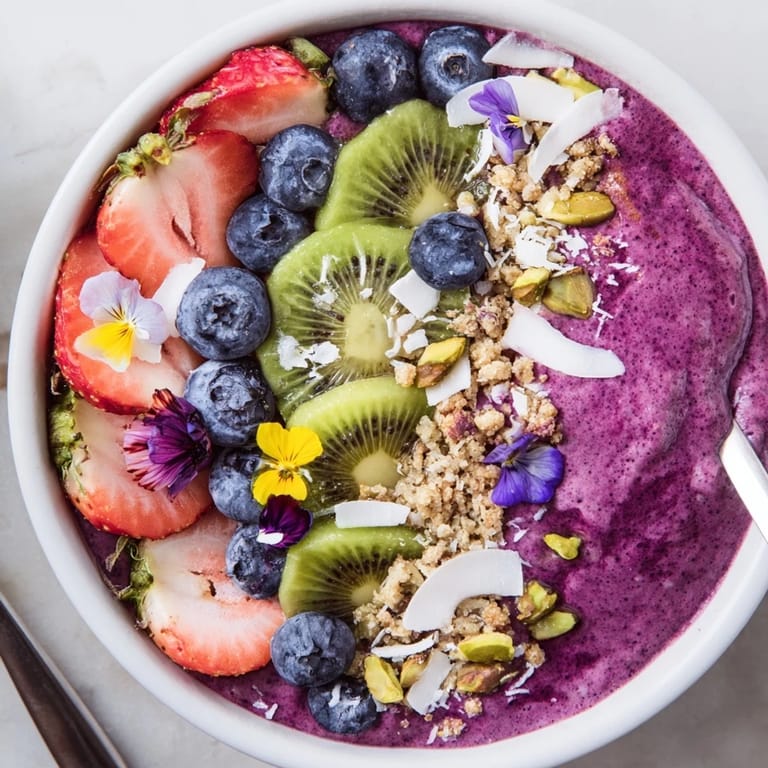 Unique smoothie bowls combine nutty flavors with berries for a delightful breakfast treat.