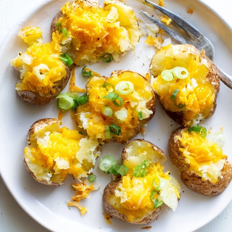 Delicious Smashed Green Onion Potato Bombs roasted to golden perfection, perfect for sharing.