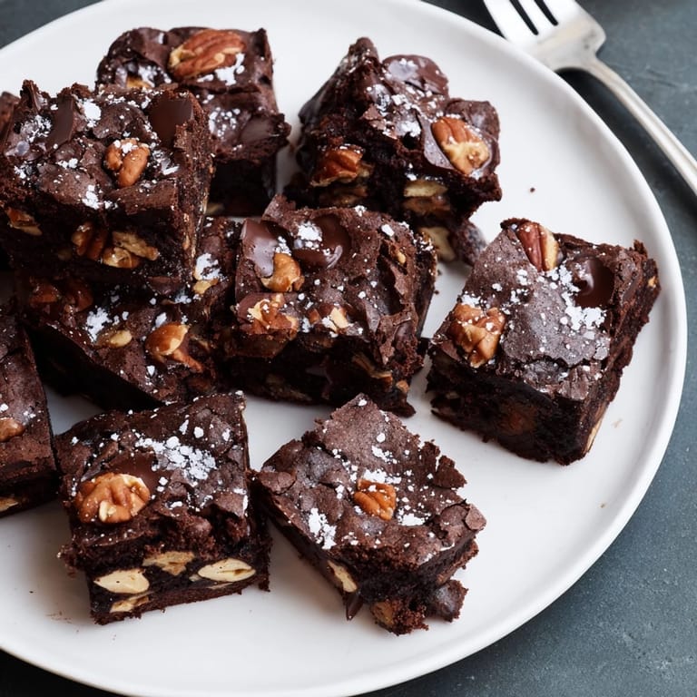 Indulgent zero-waste brownies featuring nut-milk pulp, perfect for serving with ice cream.