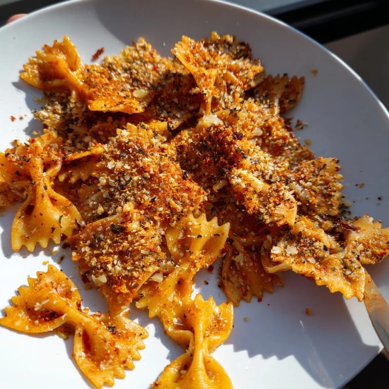 Flavorful seasoned pasta chips, golden brown, ideal for game-day gatherings.