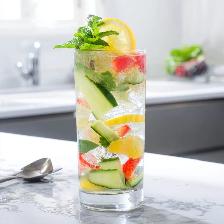 Inviting Water-Based Mocktails featuring sliced citrus and cucumber for a fresh, flavorful sip.