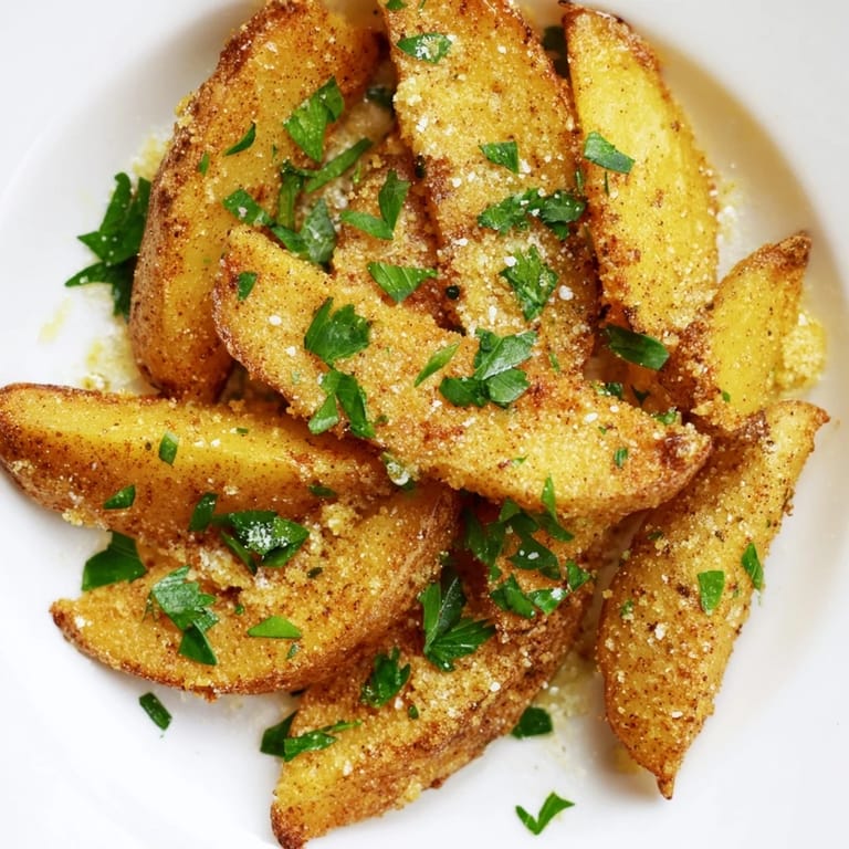 A close-up view of wonderfully textured 15-Minute Microwave Crispy Potatoes, perfect for lunch or dinner.