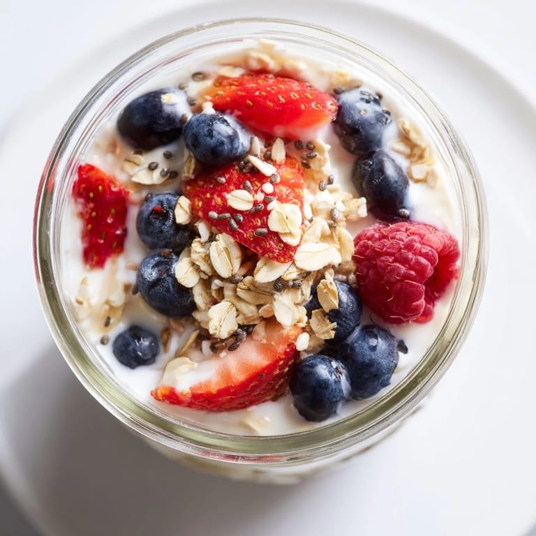 Layered Overnight Oats in Jars, a creamy and healthy meal prep option, ready to enjoy.