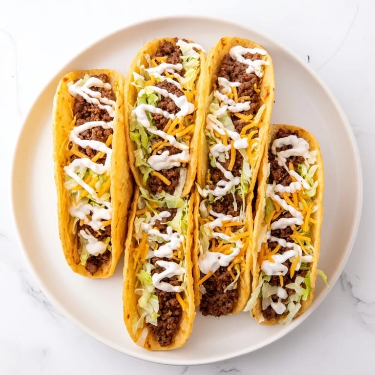 Warm, cheesy flatbreads hug crunchy Cheesy Gordita Crunch Tacos, a comforting American-Mexican fusion.