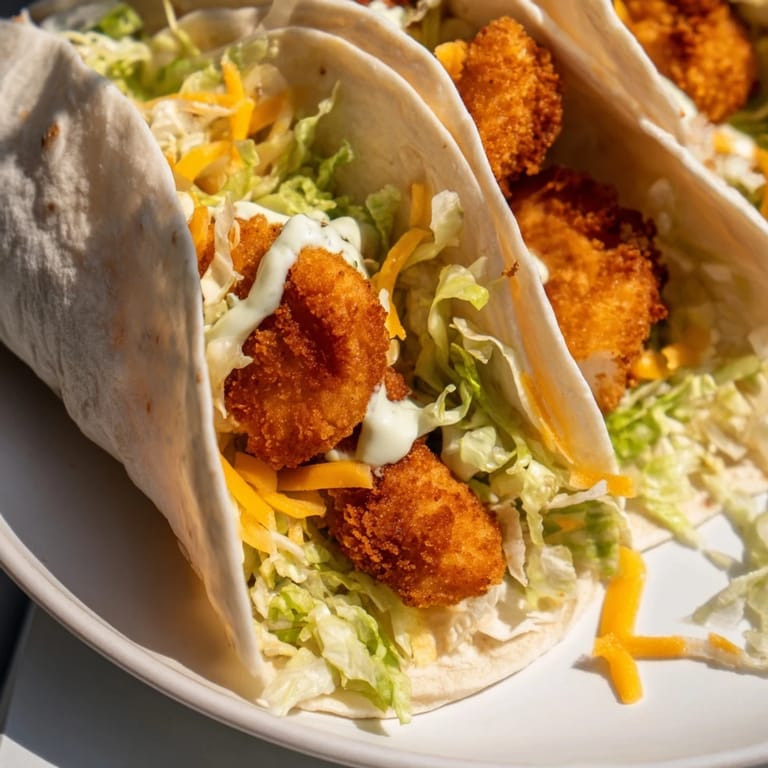 A close-up of a delicious, hand-held crispy chicken ranch snack wrap, perfect for lunch.