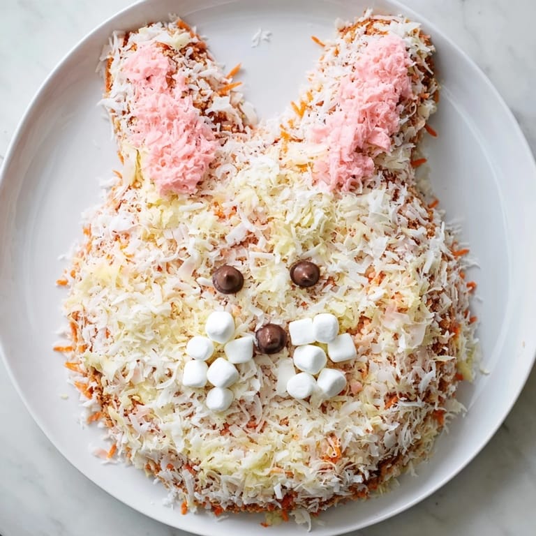Homemade Spring Bunny Carrot Cake: a moist carrot cake transformed into a festive bunny shape.