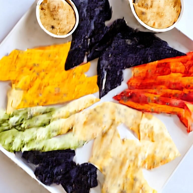 Vivid close-up: A beautifully arranged Zig-Zag Lightning Strike appetizer board ready to serve.