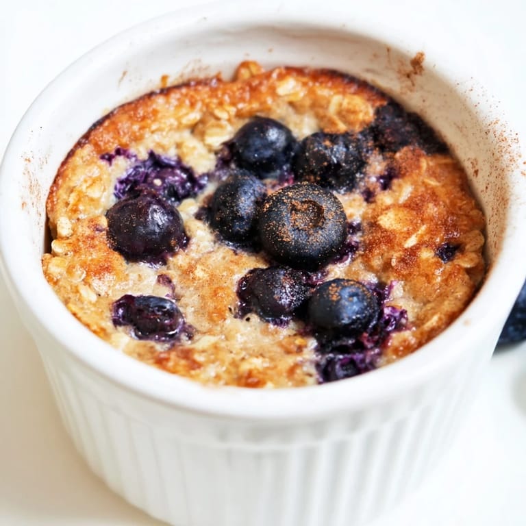 Freshly baked Blueberry Baked Oats, a delicious and easy American breakfast recipe.