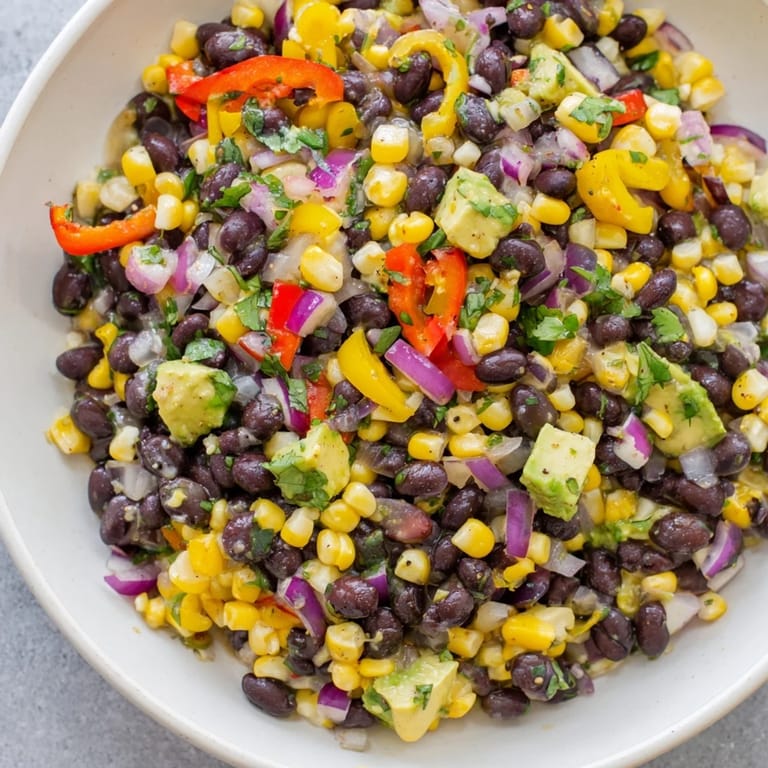 Enjoy this healthy and easy Southwest Black Bean Salad, perfect for a light, delicious meal.