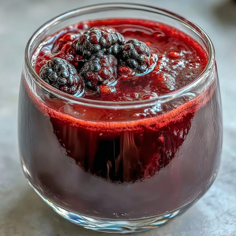 The finished Crème de Cassis liqueur is poured into cocktail glasses, ready to be mixed into a Kir Royale.