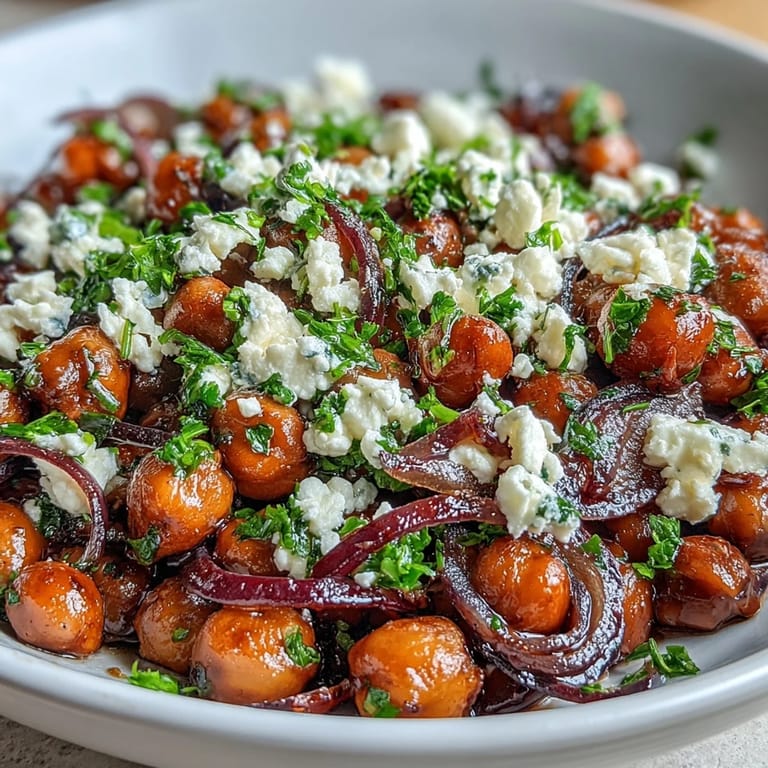 A tangy Divorce Salad meal prep bowl with marinated beans, fresh herbs, and feta, finished with a drizzle of olive oil dressing.