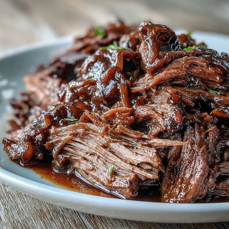 Tender pot roast with ranch and pepperoncini juices piled onto sandwich rolls with melted provolone for a hearty dinner.