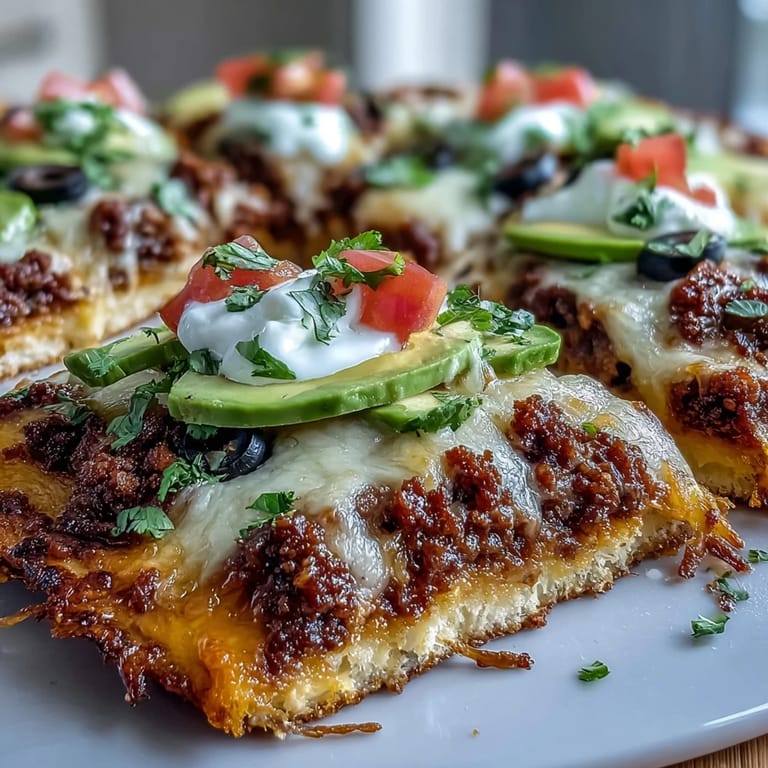 Keto Taco Pizza on Crispy Cheese Crust: savory taco-seasoned beef layered over a crunchy cheddar-mozzarella crust with zesty toppings.