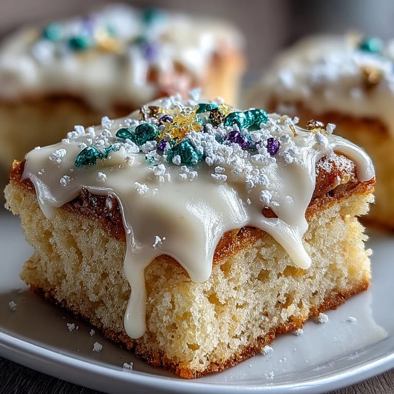 Soft sugar cookie base topped with sweet vanilla icing and colorful sanding sugar, ideal for party dessert platters.