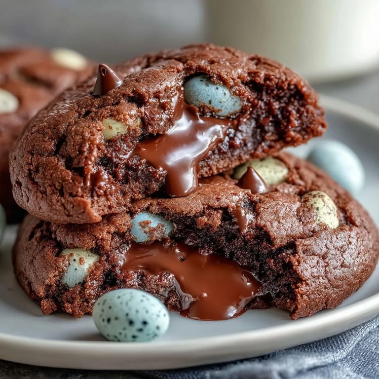2. Easter-themed chocolate chip cookies loaded with crunchy Cadbury Mini Eggs and gooey chocolate chips, a festive dessert for the holiday.  