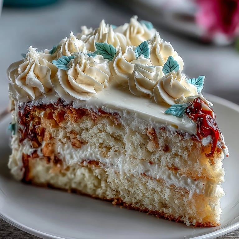 Simple First Communion Sheet Cake with Buttercream Flowers: Soft vanilla sheet cake covered in creamy buttercream and adorned with colorful piped flowers, ideal for a First Communion celebration.