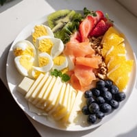 A Good Morning Sun breakfast board overflowing with colorful fruits and delicious treats ready to enjoy.
