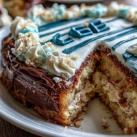 Graduation Sports Jersey Cake with fondant details and edible number decoration on a festive celebration table.  